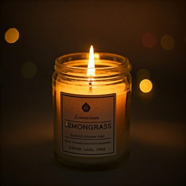 Lemongrass herbal fragrance candle