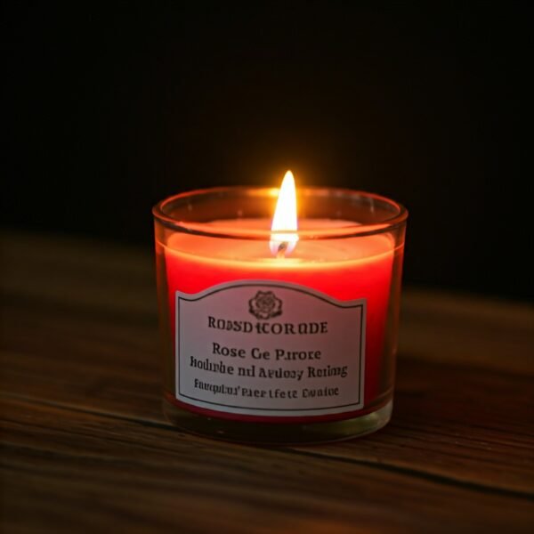 Rose floral fragrance candle