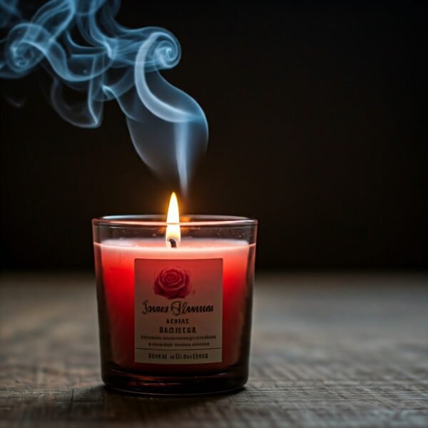 Rose floral fragrance candle