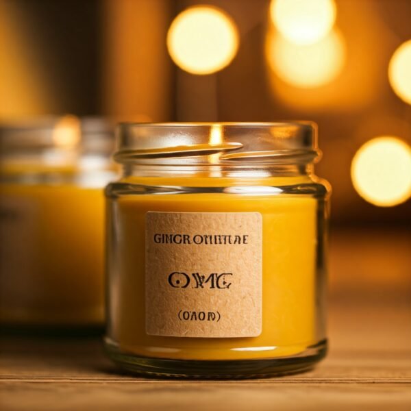 Ginger oriental beeswax fragrance candle